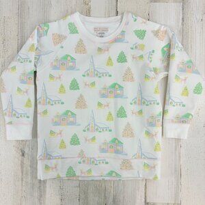 Beaufort Bonnet Company Cassidy Crewneck Sleigh Bells Pastels Xmas Girls Sz 8